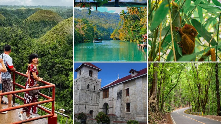 Bohol Countryside Tour: Baclayon Church, Corella Tarsier Sanctuary, Loboc River Cruise, Bilar Man-Made Forest, Chocolate Hills, Aproniana Souvenir Shops